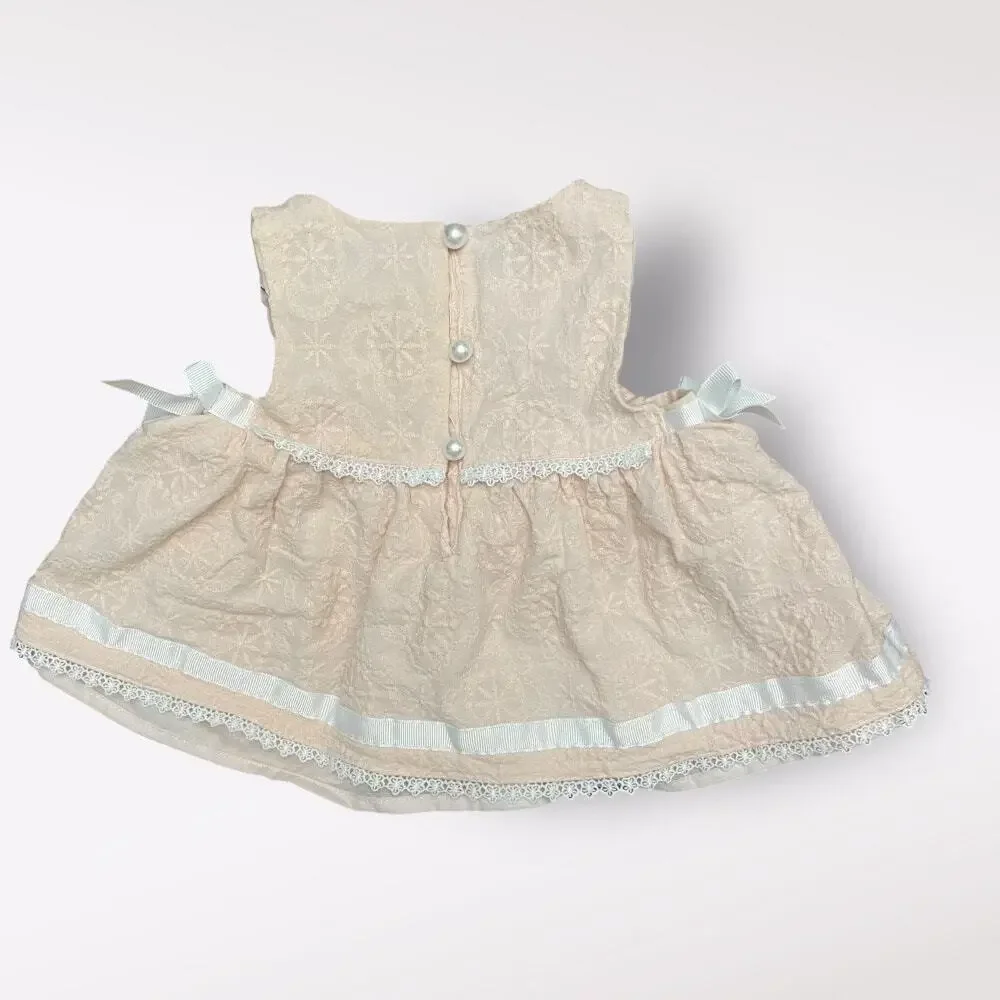 Catherine Malandrino Patterned Pink Short Baby Dress Size‎ 3-6 Months Coquette